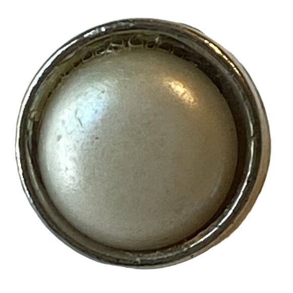 Shank Buttons White Round Plastic Domed Lot of 11 Vintage Dress Vest Shirt - Picture 1 of 9